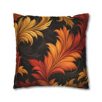 Autumn Leaves Pillow Cover: Gold, Orange, Red Foliage Design