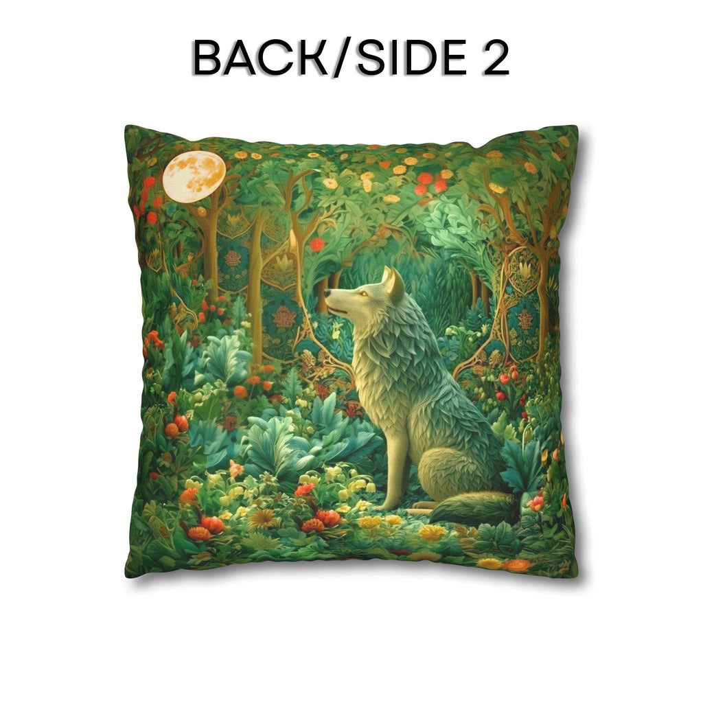 Mystical Wolf Moon Decorative Pillow