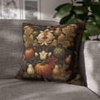William Morris Inspired Fall Pillow Cover: Autumn Harvest Tapestry, Pumpkin, Pear & Gold