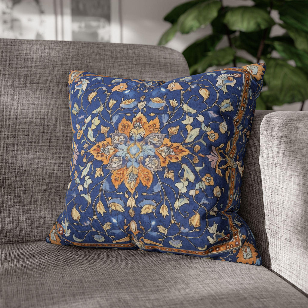 Bohemian William Morris Floral Pillowcase: Persian-Inspired Cushion Cover for Bedroom Decor