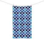 Bauhaus Hand Towel: Retro Mid Century Modern Polka Dot Decor