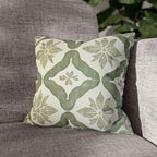 Moroccan Damask Pillow Cover: Sage Green and Ivory Classic Accent