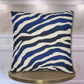 Navy Black Gradient Zebra Stripe Pillow Cover: Bold Safari Print for Modern Neutral Decor