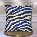 Navy Black Gradient Zebra Stripe Pillow Cover: Bold Safari Print for Modern Neutral Decor