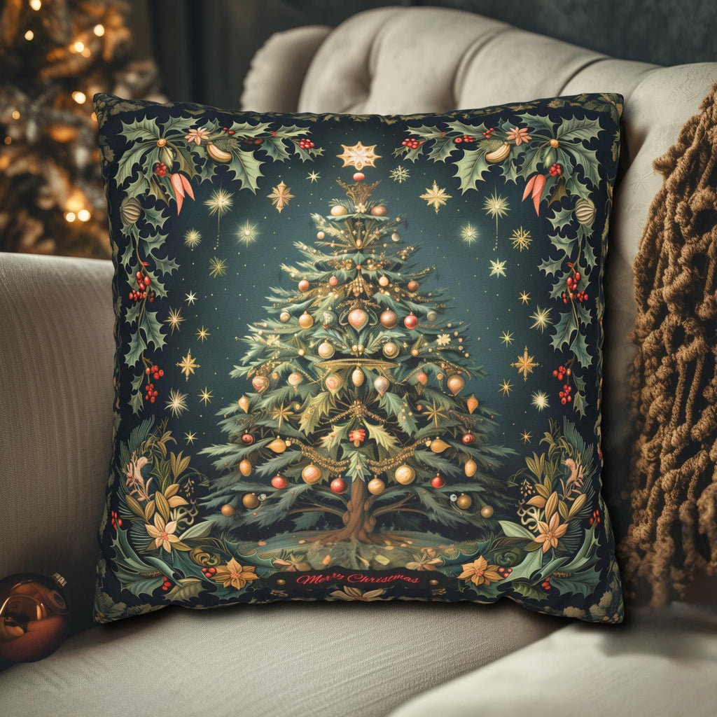 William Morris Christmas Pillow Cover: Botanical Tree, Vintage Style