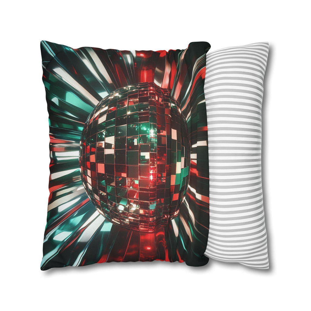 Retro Disco Ball Pillow Cover, Vibrant New Year's Eve Decor