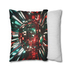 Retro Disco Ball Pillow Cover, Vibrant New Year's Eve Decor