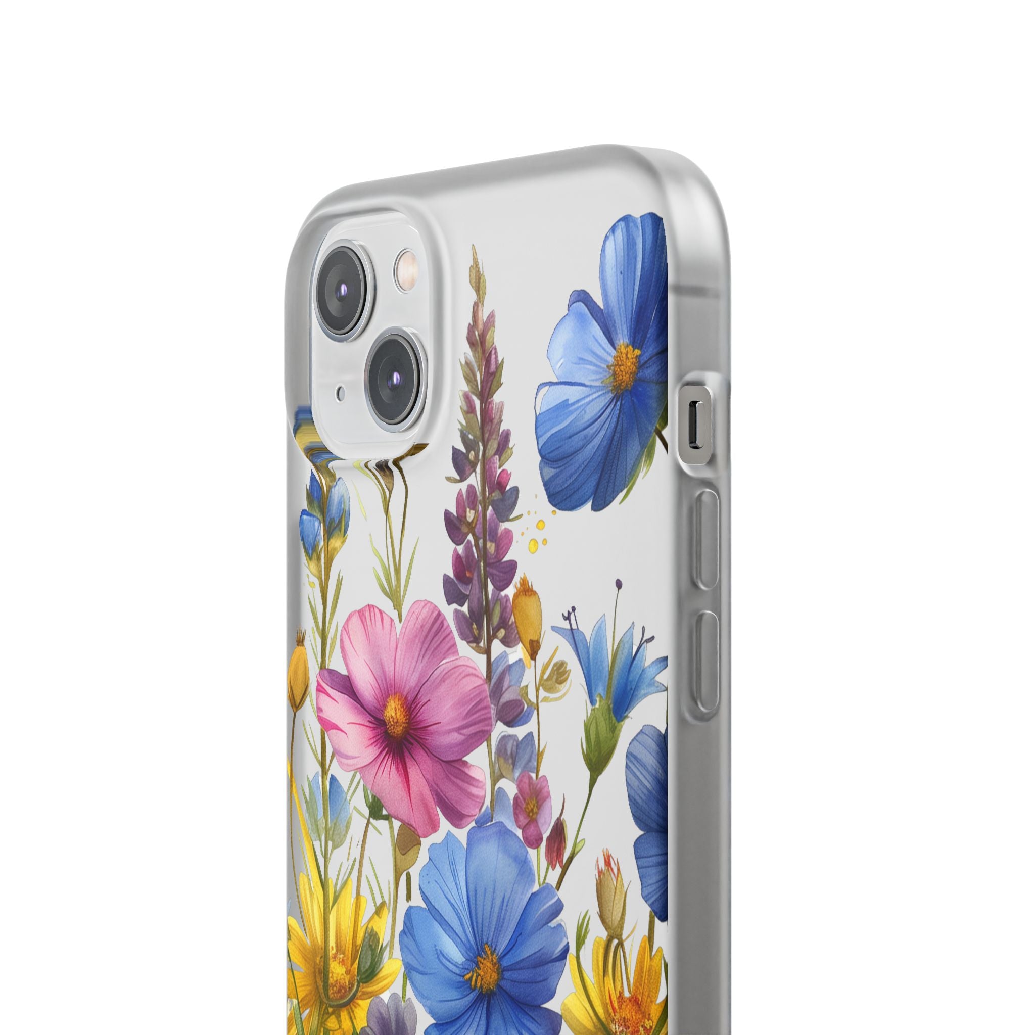 Floral Phone Case: Slim Matte TPU Cover, Wildflower Garden