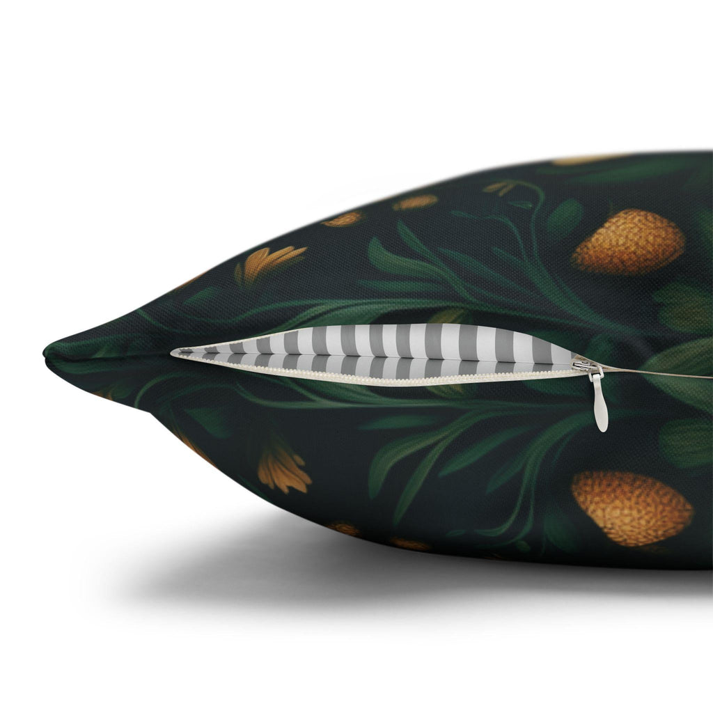 William Morris Throw Pillow Cover - Muted Coral and Leafy Green Florals