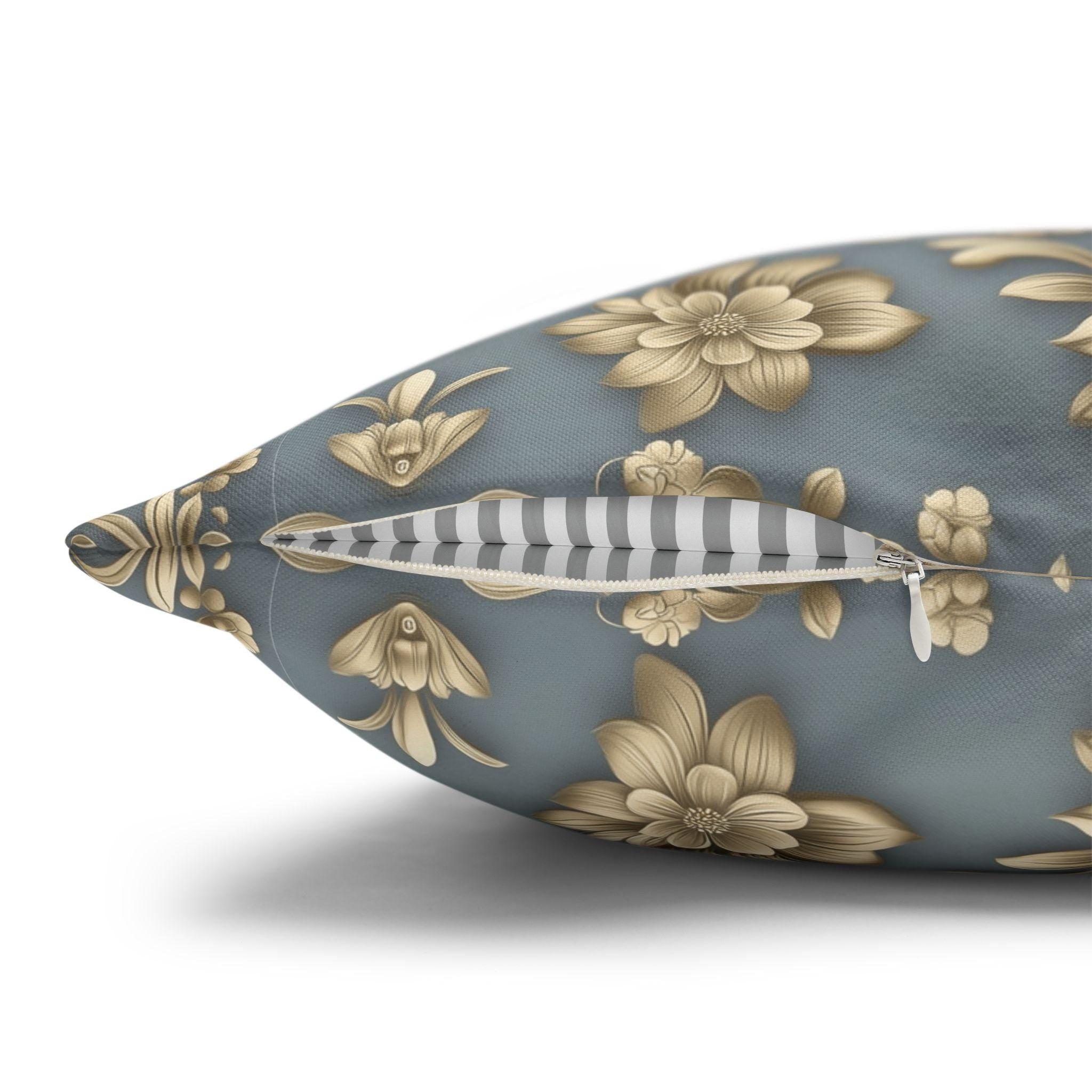 Gold Floral Damask Pillow Cover: Elegant Euro Sham Sizes