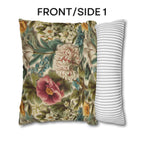 Watercolor Pastel Floral Pillow Cover:  Botanical Spring Garden Sage Pink Blue