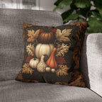William Morris Inspired Fall Pillow Cover:  Copper, Burnt Orange, Caramel on Dark Brown