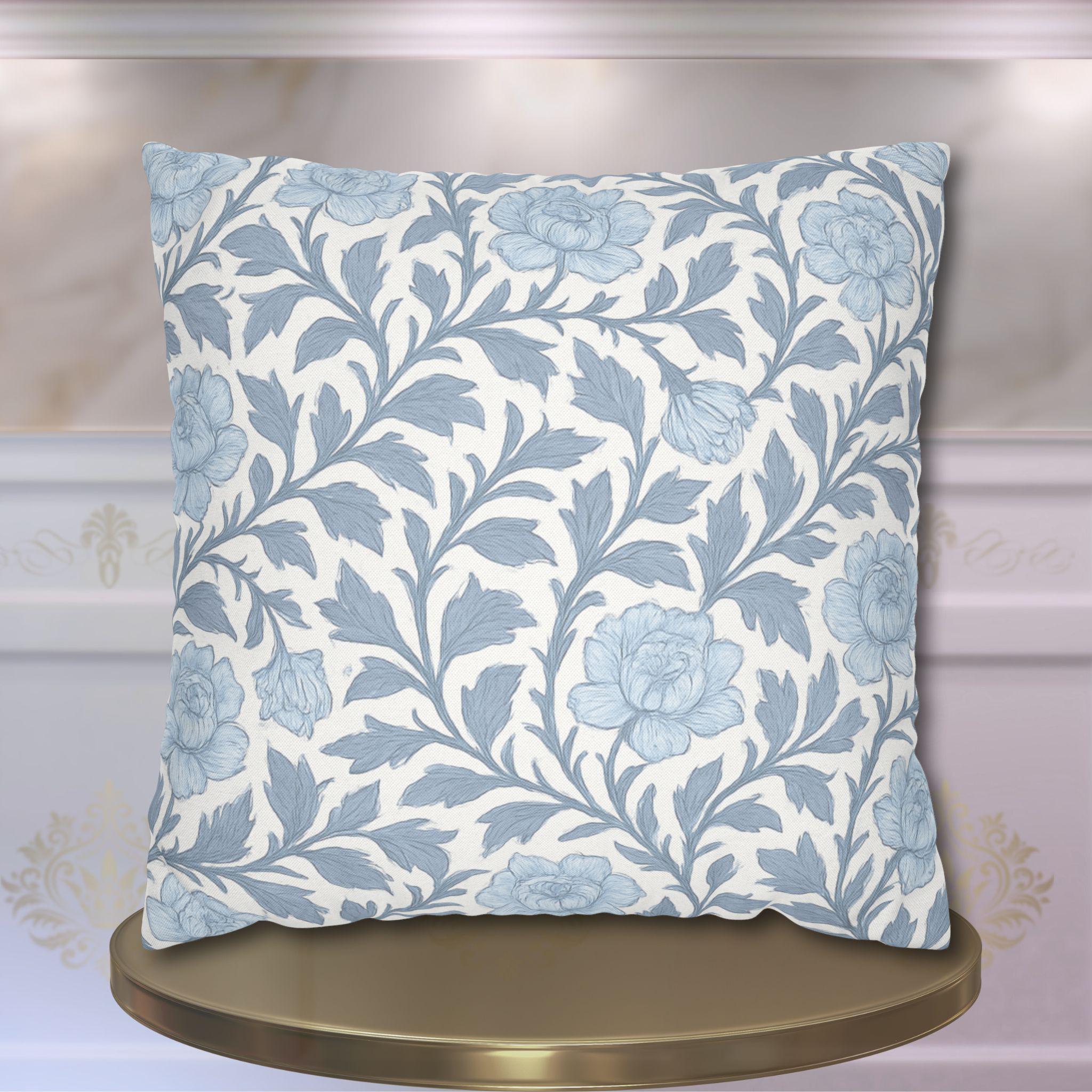 Floral Pillow Cover: William Morris Inspired French Country Cottagecore
