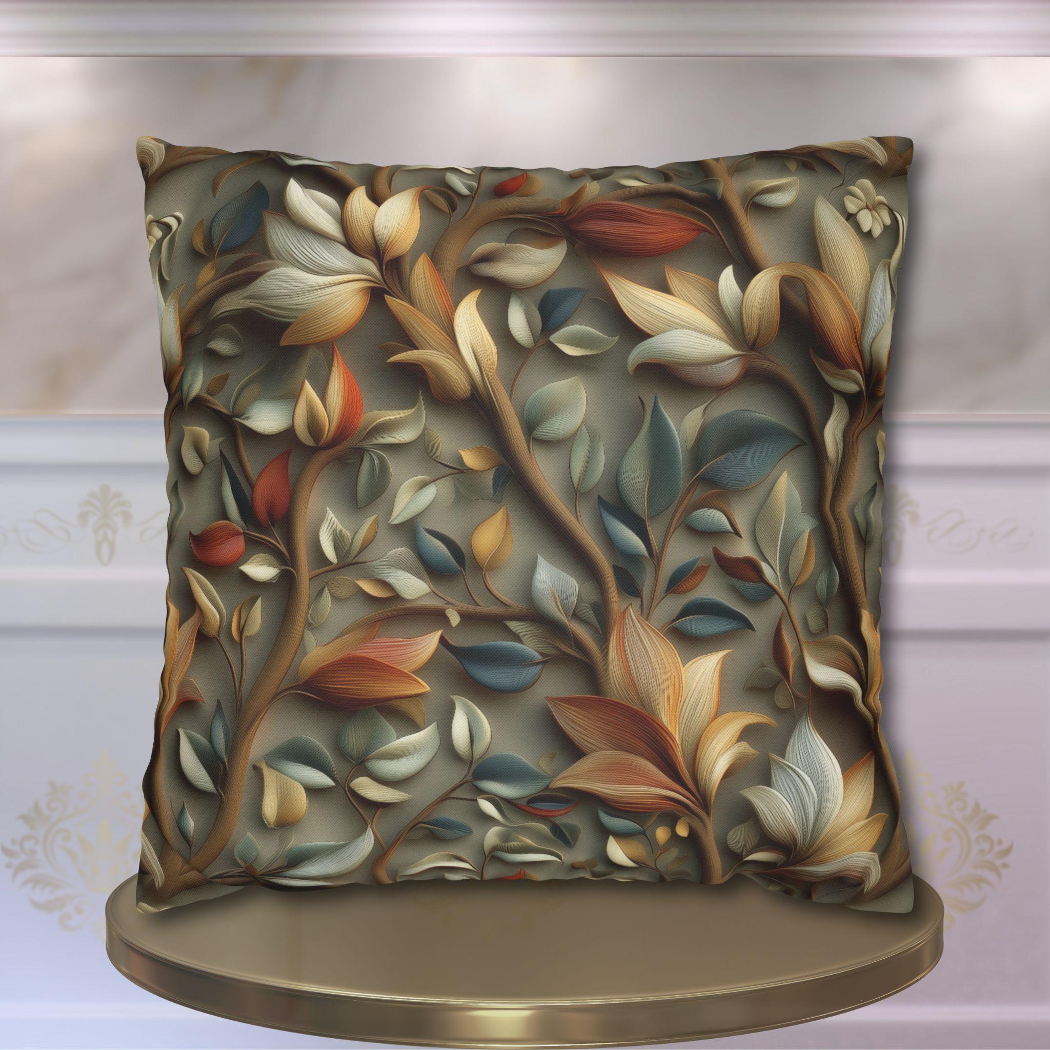 William Morris Autumn Botanical Pillow Cover: Vintage-Inspired Fall Accent for Elegant Home Decor