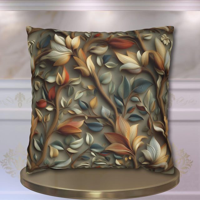William Morris Autumn Botanical Pillow Cover: Vintage-Inspired Fall Accent for Elegant Home Decor