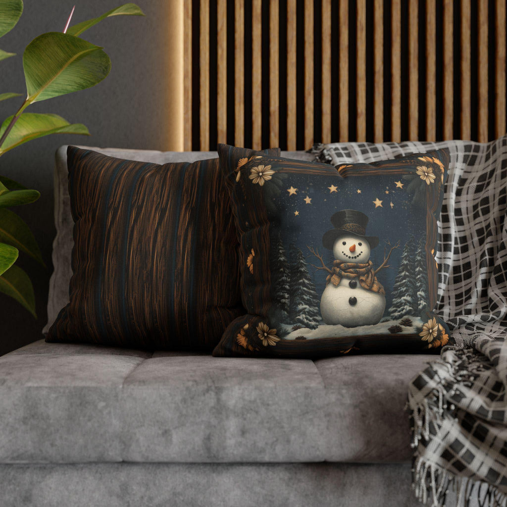 William Morris Snowman Pillow Cover: Christmas Decorative Throw Pillowcase