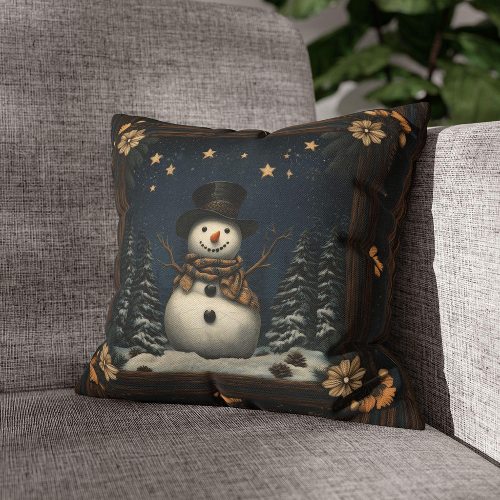 William Morris Snowman Pillow Cover: Christmas Decorative Throw Pillowcase