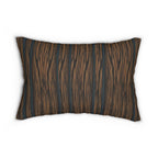 William Morris Inspired Winter Snowman Lumbar Pillow, Christmas Throw Cushion