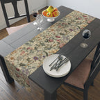 William Morris Inspired Table Runner: Earth Tone Floral Tapestry