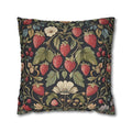 William Morris Inspired Strawberry Thief Pillow Cover: Modern Floral Farmhouse Decor Pillowcase