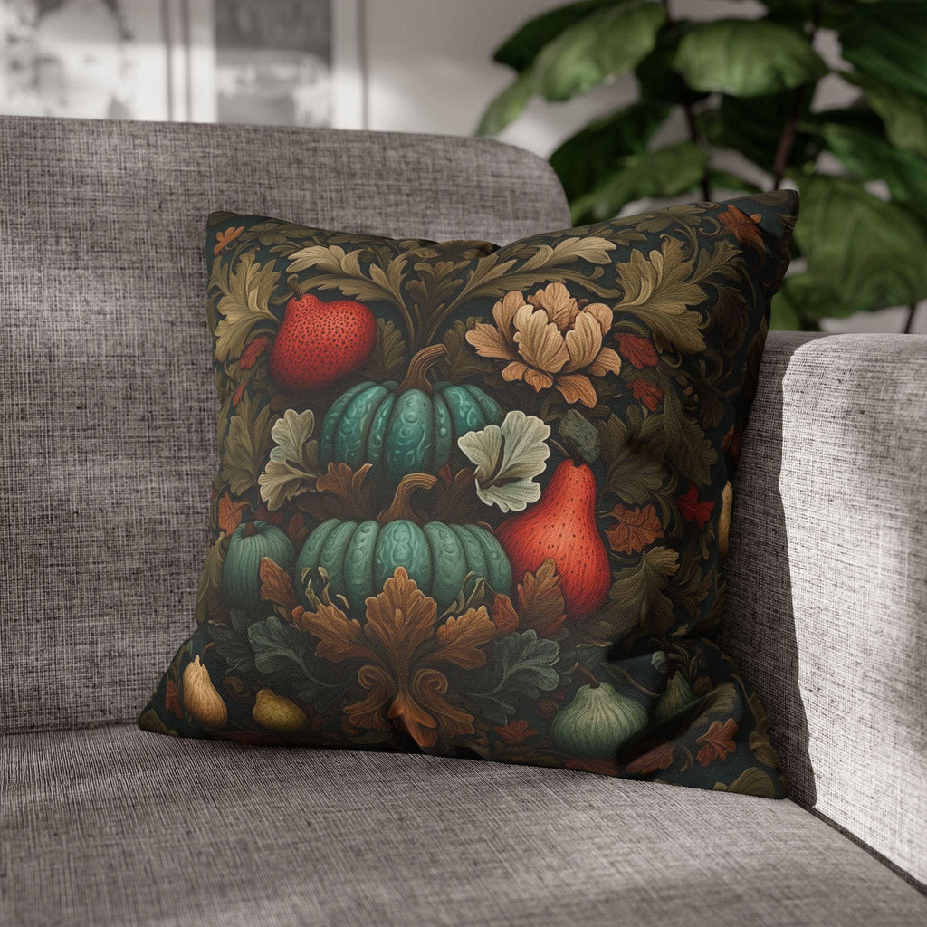 William Morris Inspired Pumpkin Pillow Cover: Art Nouveau Fall Decor