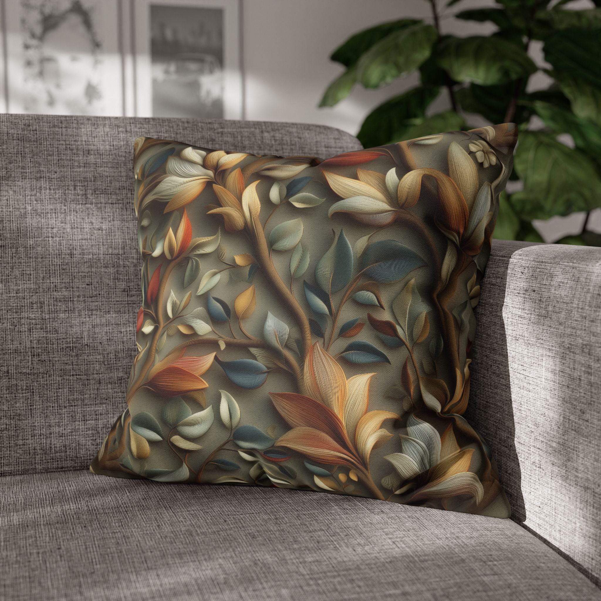 William Morris Autumn Botanical Pillow Cover: Vintage-Inspired Fall Accent for Elegant Home Decor