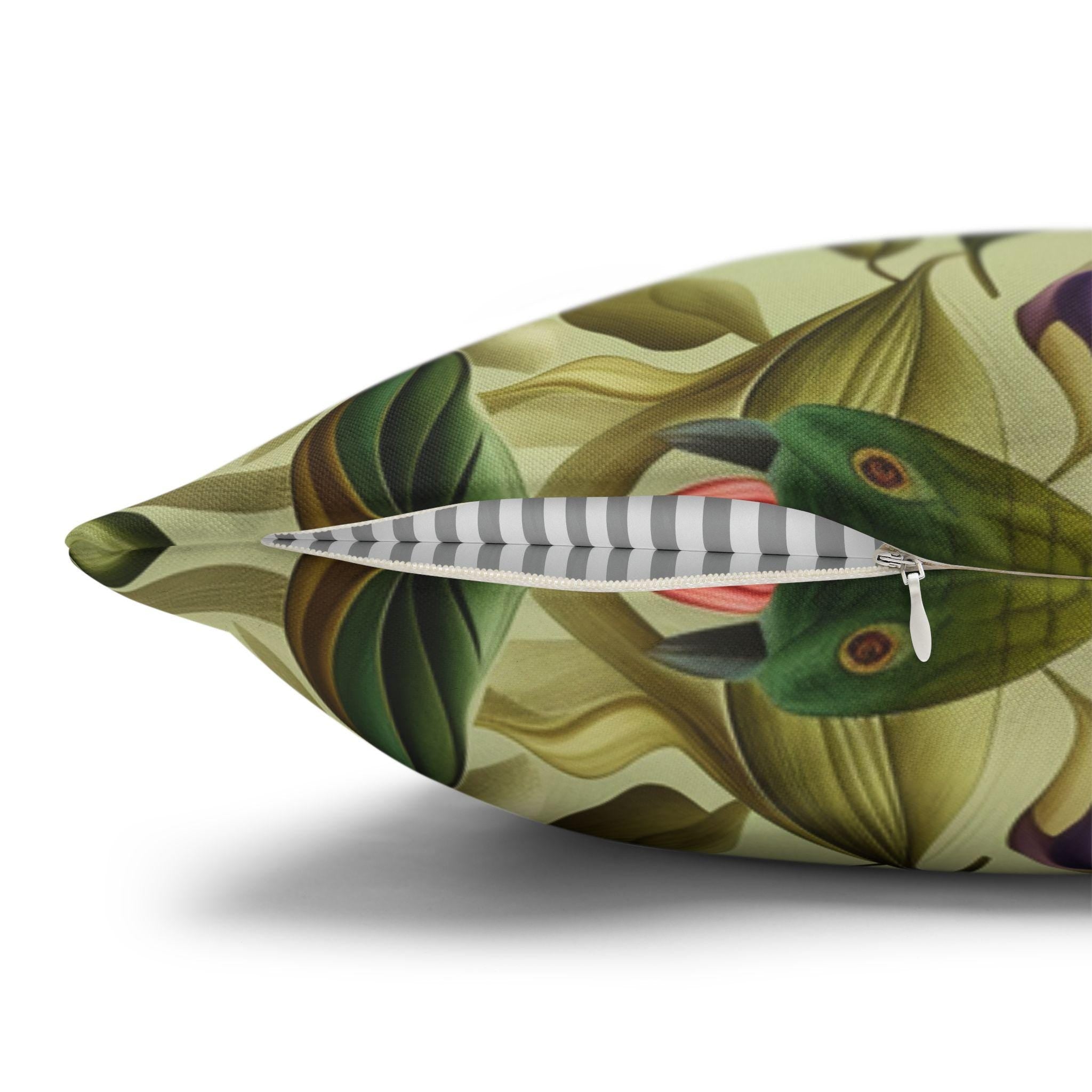 William Morris Inspired Tropical Parrot Pillowcase: Exotic Jungle Floral Cushion Cover for Home Decor