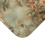 William Morris Botanical Bathmat: Sage Blush Teal Hummingbird Arts & Crafts Design