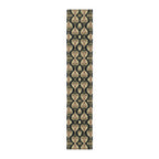 Elegant Ikat Christmas Table Runner: Red Green Gold