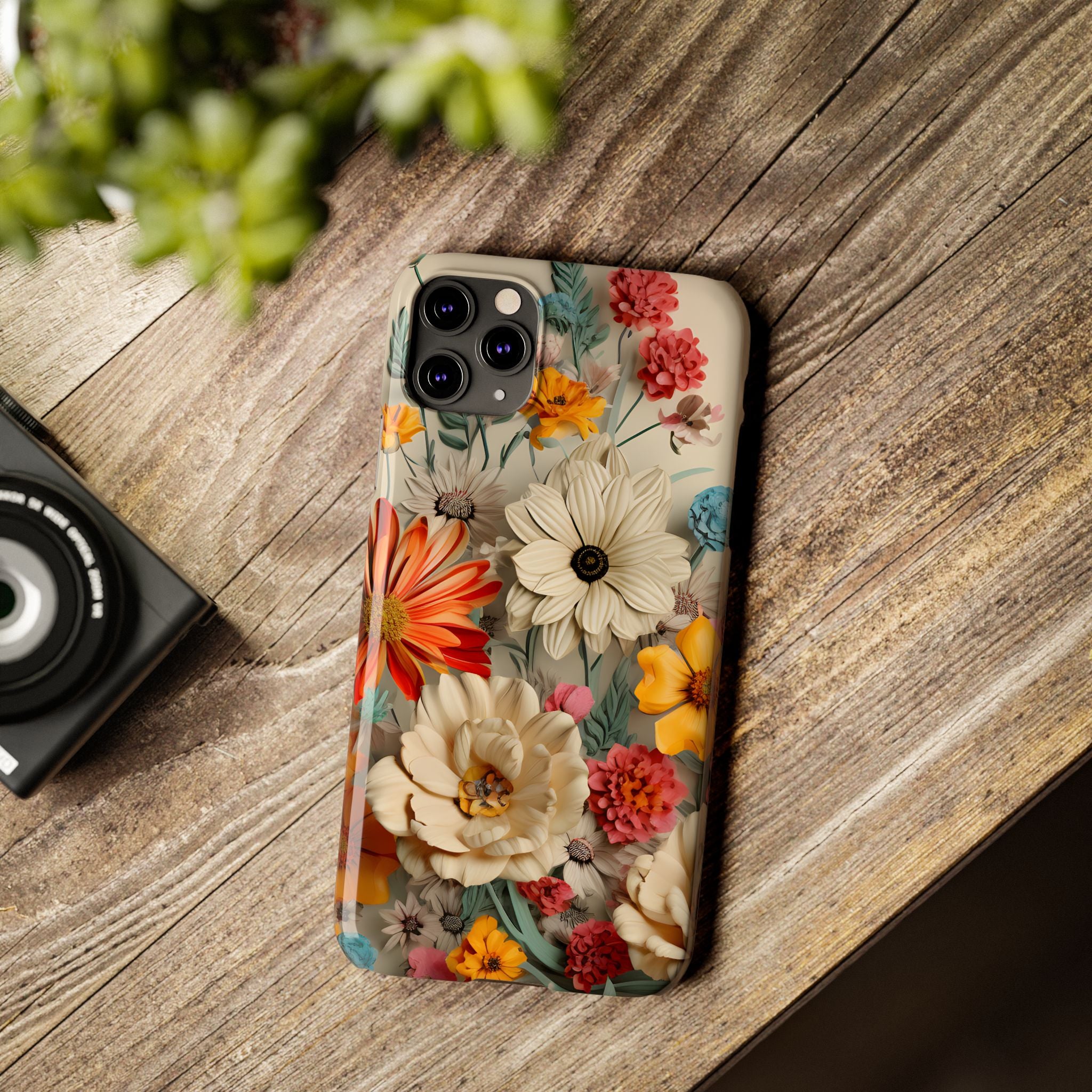 Wildflower iPhone Case: Vintage Style Floral Design, Slim Protective Cover