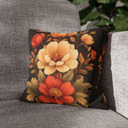 Peony Pillow Cover: Autumn Floral in Warm Rustic Colors