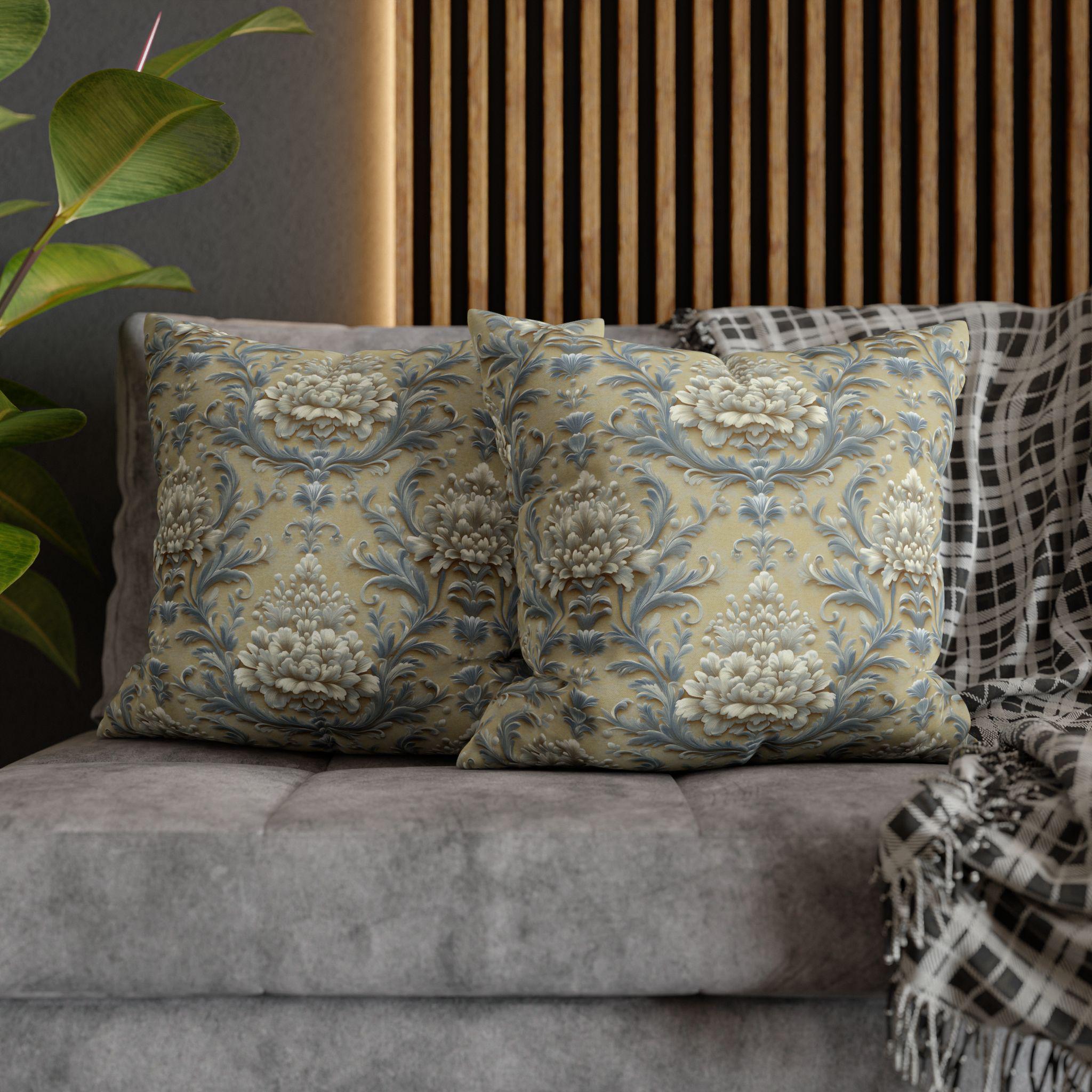 Luxurious Damask Floral Pillowcase: Elegant Throw Cover for Classic Living Room & Bedroom Decor