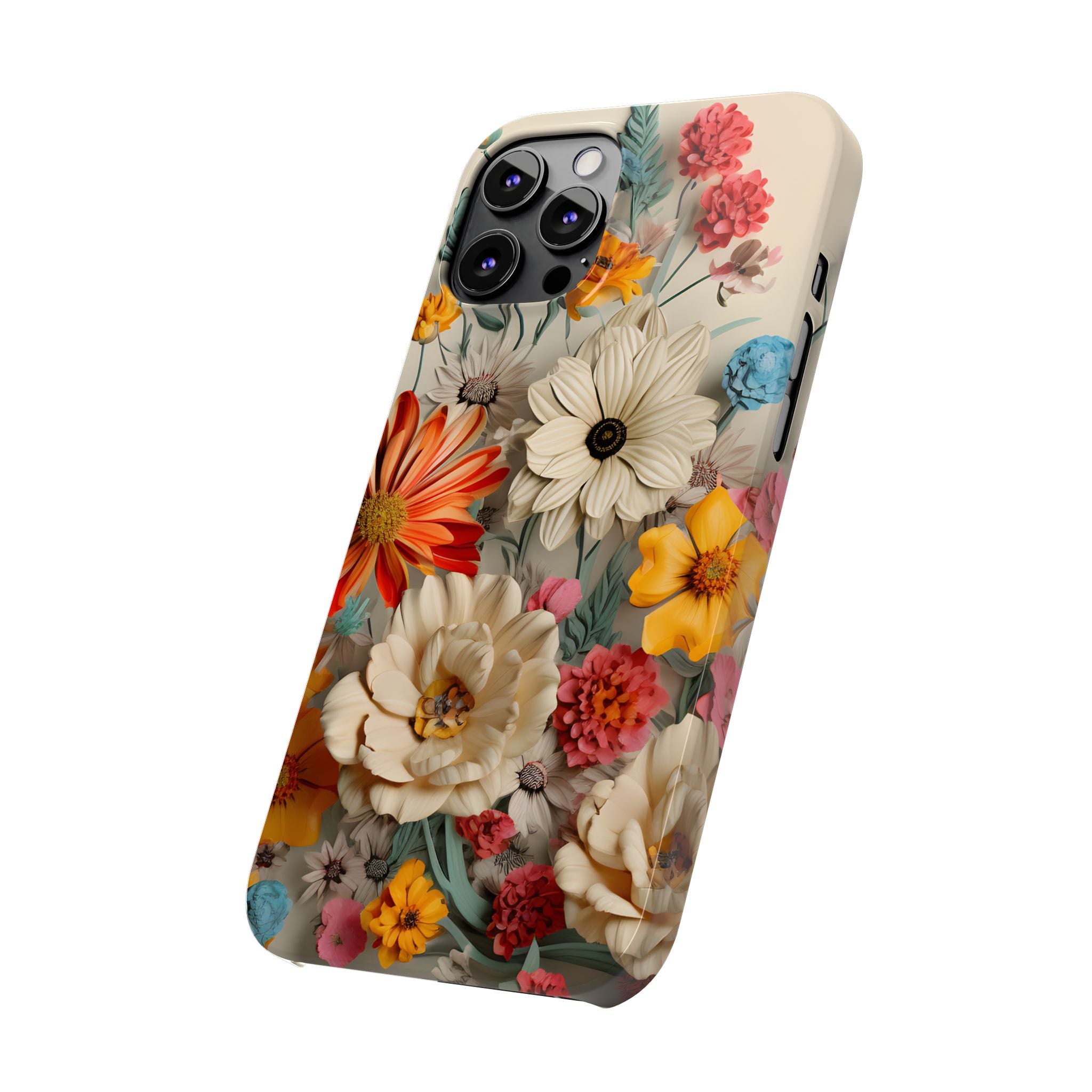 Wildflower iPhone Case: Vintage Style Floral Design, Slim Protective Cover