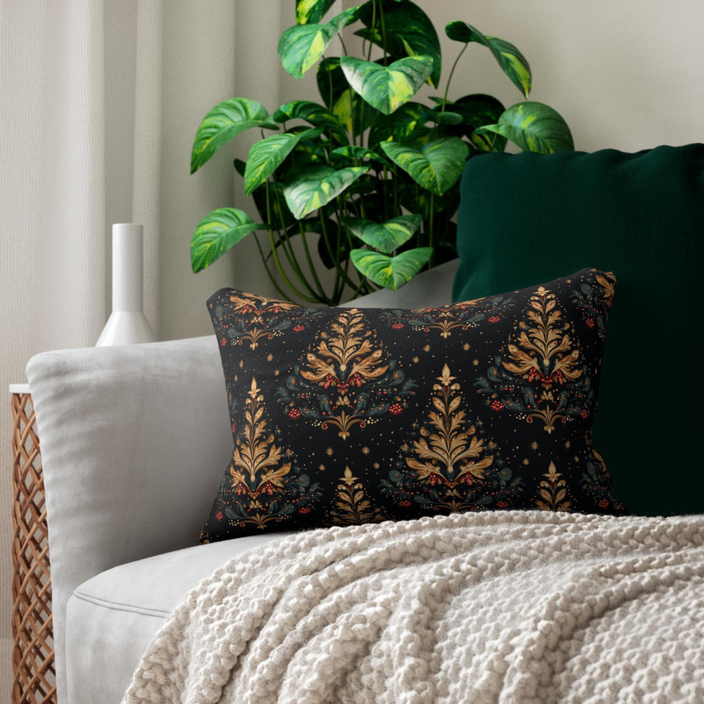 William Morris Christmas Tree Lumbar Pillow: Holiday Decor