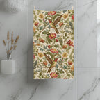 William Morris Hummingbird Hand Towel: Vintage Style Botanical Bird Floral Accent