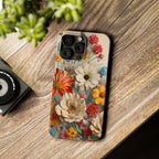 Wildflower iPhone Case: Vintage Style Floral Design, Slim Protective Cover