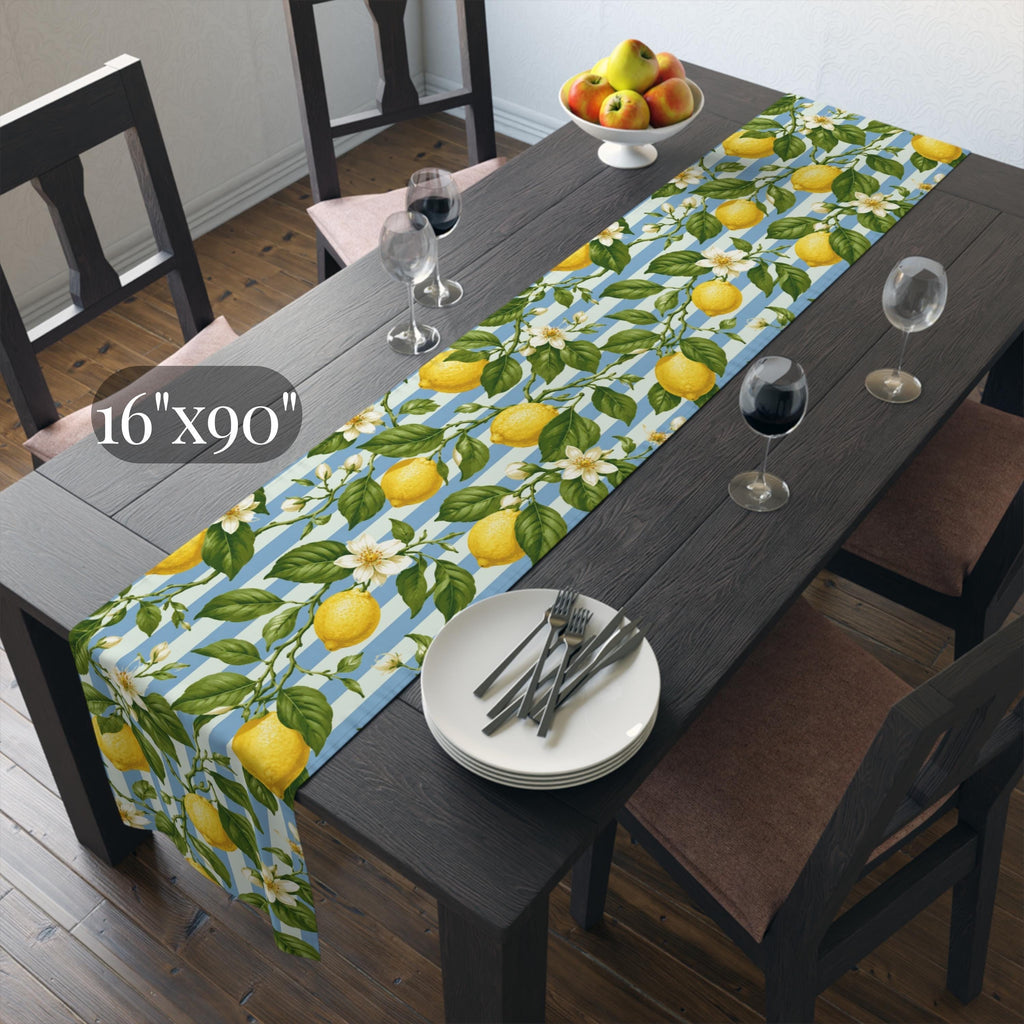 Lemon Table Runner Collection: 7 Citrus and Stripe Variations