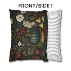 William Morris Inspired Pillow Cover: Midnight Harvest with Pumpkins, Pears & Florals