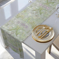 William Morris inspired Table Runner: Soft Sage Botanical with Muted Lavender