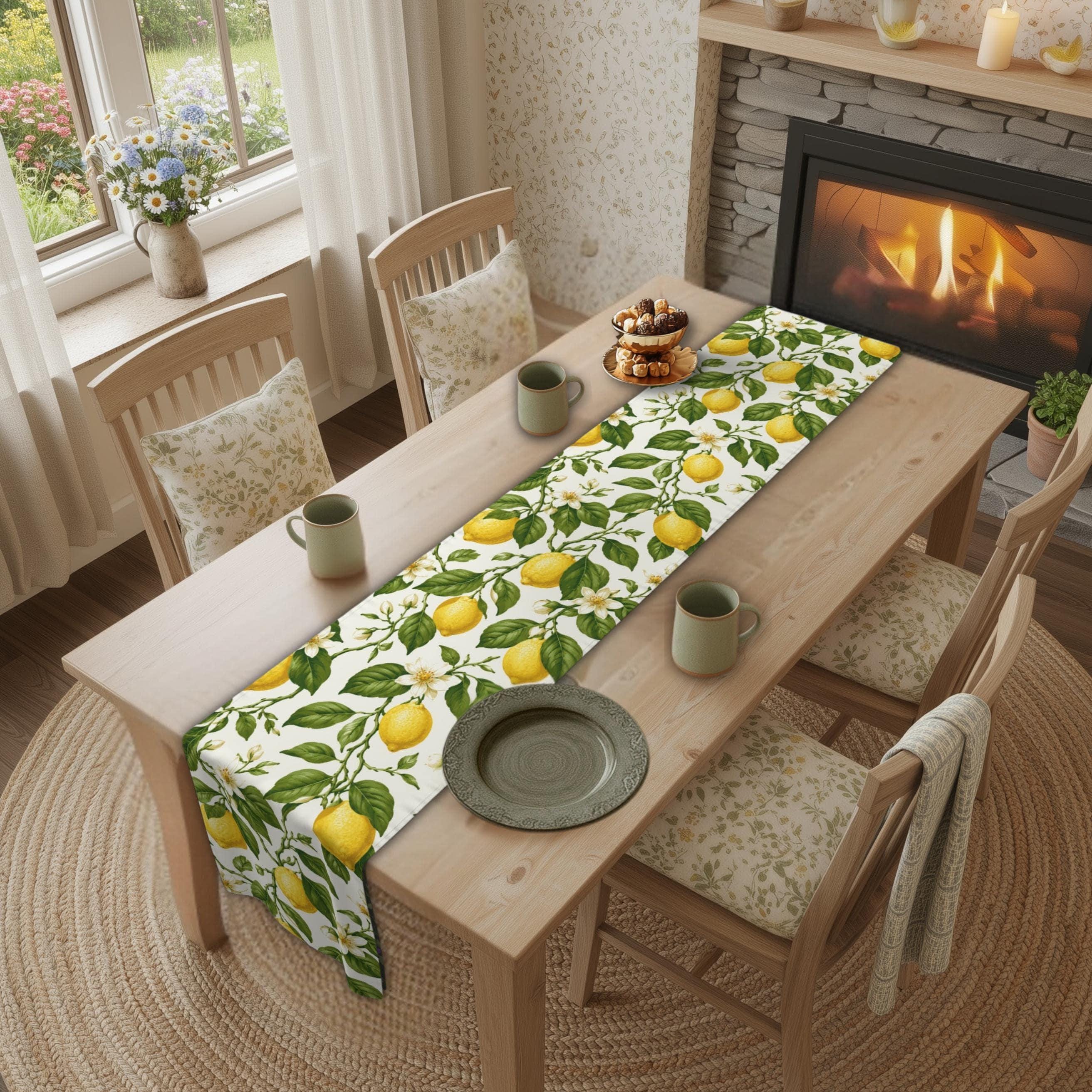 Lemon Table Runner Collection: 7 Citrus and Stripe Variations