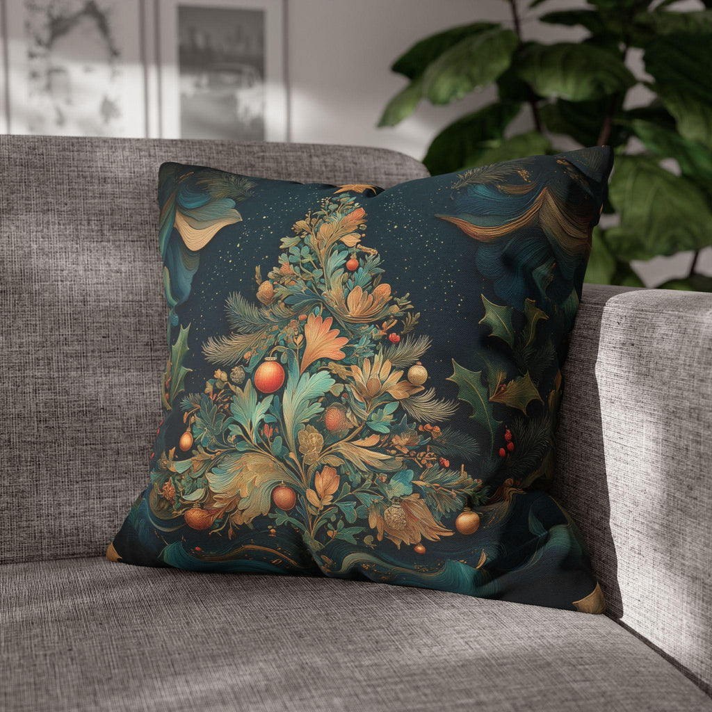 William Morris Inspired Pillow Cover: Antique Tapestry Style Christmas Holiday Decor