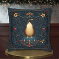 William Morris Christmas Penguin Pillow Cover:  Elegant Winter Holiday Accent