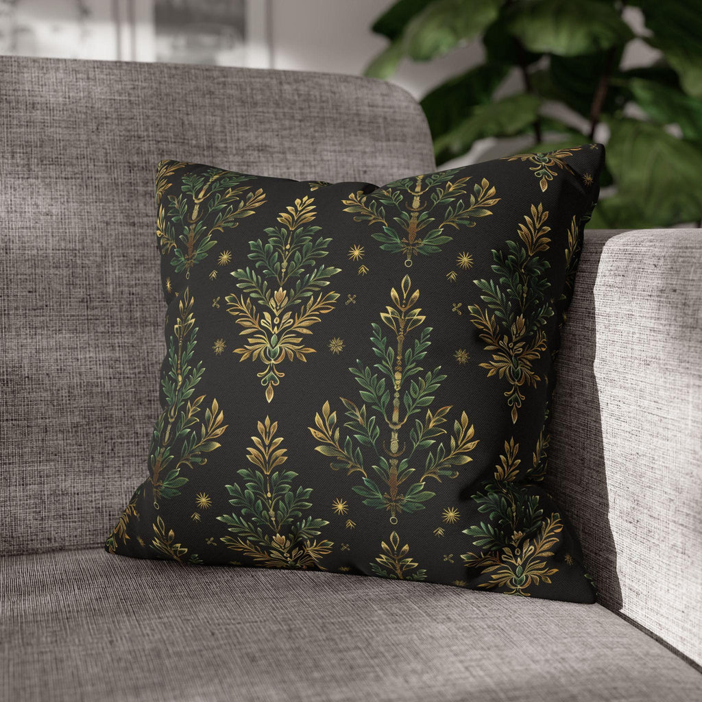William Morris Christmas Tree Pillow Cover: Gold Botanical Holiday Decor