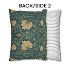 William Morris Midnight-Teal Champagne Pillow Cover: Vintage Pimpernel Reconstructed