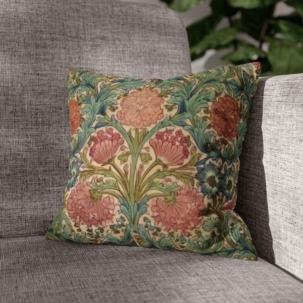 William Morris Style Hyacinth Pillow Cover: John Henry Dearle Inspired Floral