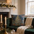 William Morris Christmas Tree Pillow Cover: Elegant Holiday Decor