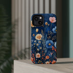 Blue Wildflower MagSafe iPhone Case: Dreamy Floral Design 14 15 16 Pro Plus Max
