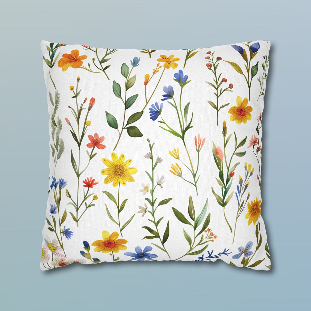Wildflower Meadow Pillow Cover: Vibrant Floral Accent Cushion