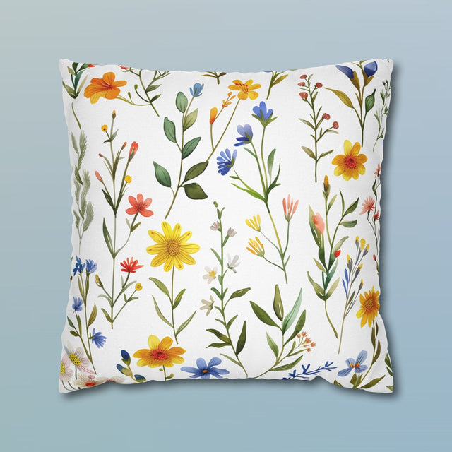 Wildflower Meadow Pillow Cover: Vibrant Floral Accent Cushion