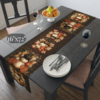William Morris Pumpkin Patch Table Runner: Cream, Orange, Brown Fall Dining Decor